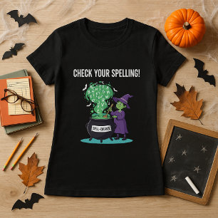Halloween Zauberlehrer aus dem Schachbrett Hexenme T-Shirt