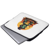 Halloween-Zauberturtle mit Hut im Herbst Laptopschutzhülle (Vorne Knopf)