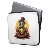 Halloween-Zauberturtle mit Hut im Herbst Laptopschutzhülle (Vorderseite Links)