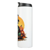 Halloween-Zauberturtle mit Hut im Herbst Thermosbecher (Nach rechts gedreht)