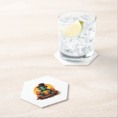 Halloween-Zauberturtle mit Hut im Herbst Untersetzer (Vor Ort)