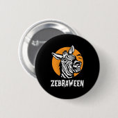 Halloween Zebra Button (Vorne & Hinten)