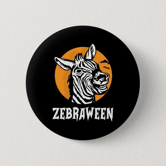 Halloween Zebra Button (Vorderseite)