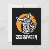 Halloween Zebra Dankeskarte (Vorderseite)