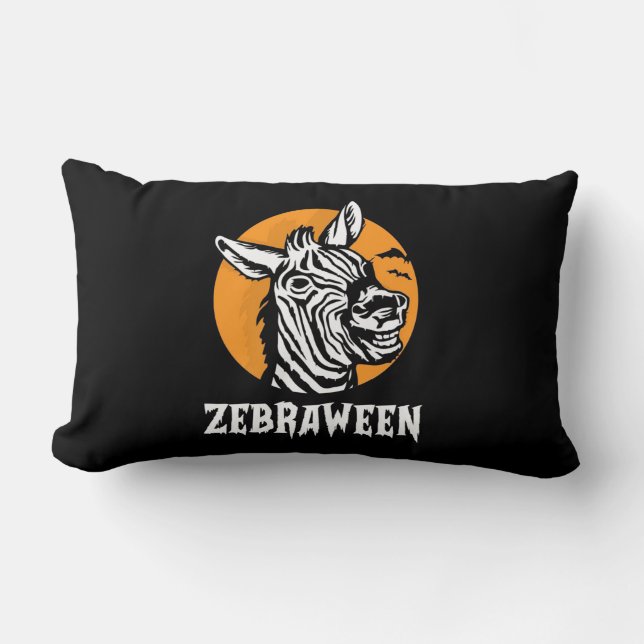 Halloween Zebra Lendenkissen (Vorderseite)