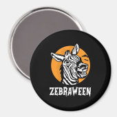 Halloween Zebra Magnet (Vorderseite/Rückseite)