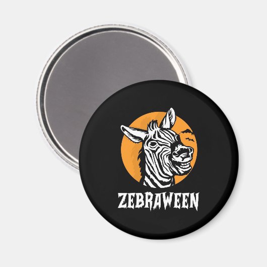 Halloween Zebra Magnet (Vorderseite/Rückseite)
