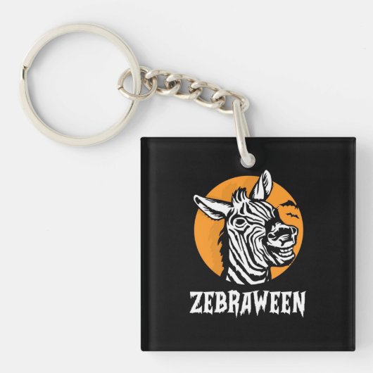 Halloween Zebra Schlüsselanhänger (Vorderseite)