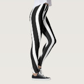 Halloween Zebra Streifen Schwarz/Weiß Leggings (Rechts)
