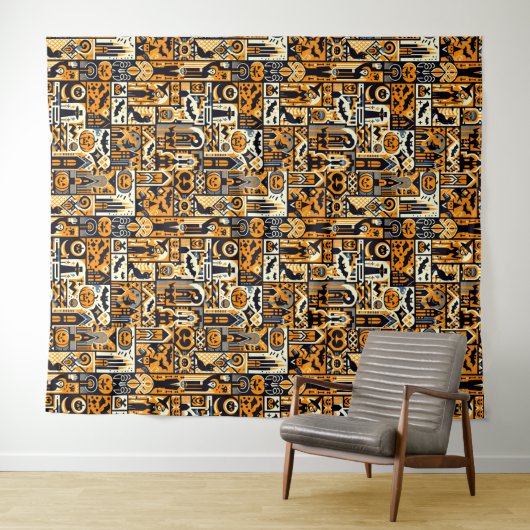 Halloween-Zeichen-Backdrops Wandteppich (Beispiel (Horizontal))