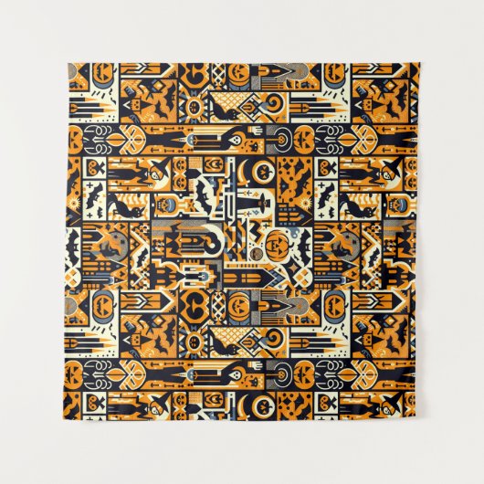 Halloween-Zeichen-Backdrops Wandteppich (Vorderseite (Horizontal))