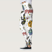 Halloween-Zeichen: Flüchtiges nahtloses Muster Leggings (Links)