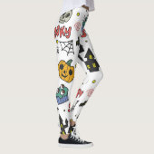 Halloween-Zeichen: Flüchtiges nahtloses Muster Leggings (Rechts)