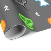 Halloween-Zeichen im niedlichen Stift Geschenkpapier (Rolleneckpunkt)
