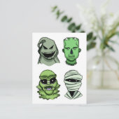 Halloween-Zeichen Postkarte (Stehend Vorderseite)