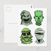Halloween-Zeichen Postkarte (Vorne/Hinten)