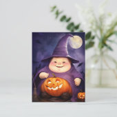 Halloween-Zeichentrickfigur Feiertagspostkarte (Stehend Vorderseite)