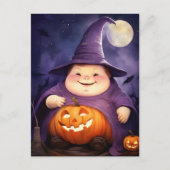 Halloween-Zeichentrickfigur Feiertagspostkarte (Vorderseite)
