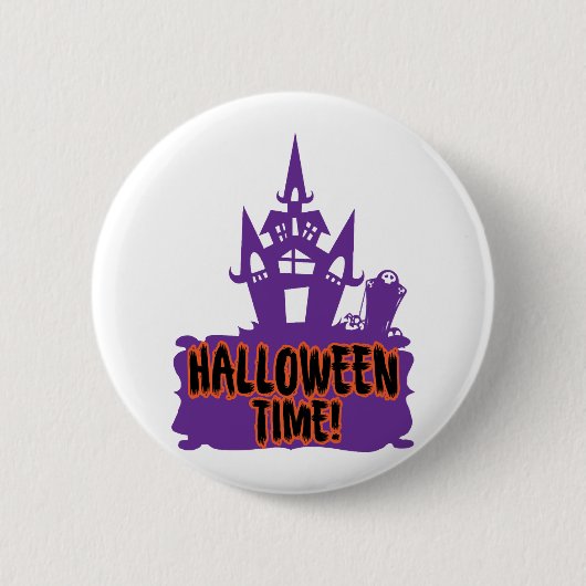 Halloween-Zeit! Button (Vorderseite)