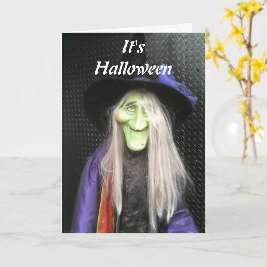 ***HALLOWEEN**** ZEIT FÜR GUTES/SCHLECHTES SCHREIB KARTE (Gelbe Blume)