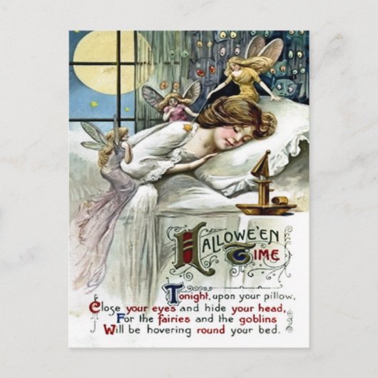 Halloween Zeit Postkarte (Vorderseite)