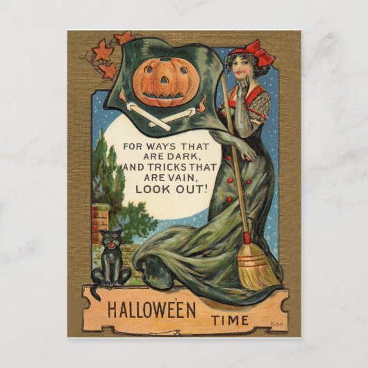 Halloween-Zeit Postkarte (Vorderseite)