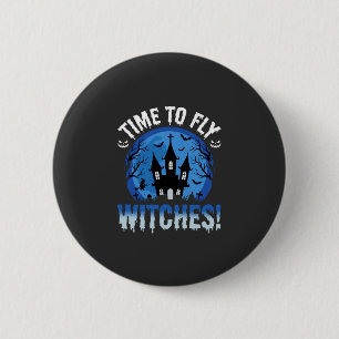 Halloween Zeit, um Hexen im verzauberten Schloss z Button
