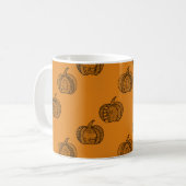 Halloween-zentangle-Kürbis HerbstErntedank Kaffeetasse (Vorderseite Links)