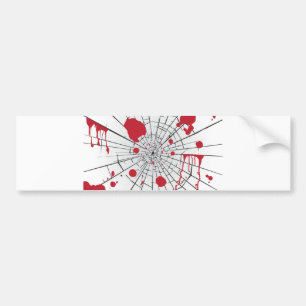 halloween zersplittertes Glas Autoaufkleber