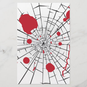 halloween zersplittertes Glas Briefpapier