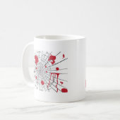 Halloween zersplittertes Glas Kaffeetasse (Vorderseite Links)