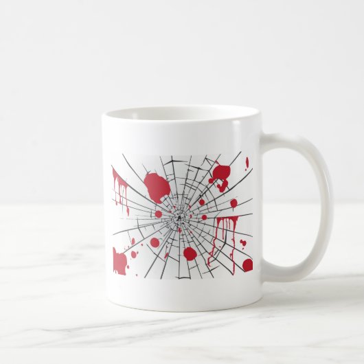 Halloween zersplittertes Glas Kaffeetasse (Rechts)