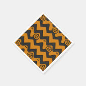 Halloween-Zickzack Muster mit Geistern und Kürbisk Serviette (Ecke)