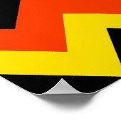 Halloween Zickzack Spuk Haus Schwarzes Katzenmuste Poster (Ecke)