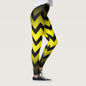 Halloween Zickzack Streifenlinien ombre gelb Leggings (Rechts)