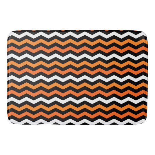 Halloween Zickzack Strip Bath Mat Badematte (Vorderseite)