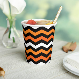 Halloween Zickzack Strip Paper Cups Pappbecher