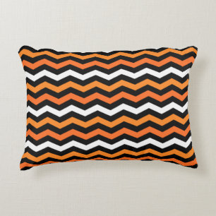 Halloween Zickzack Stripe Accent Pillow Dekokissen