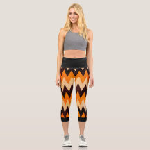 Halloween Zickzack Zigzag Muster - Orange & Black