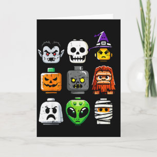 Halloween-Ziegel-Kürbis-Geisterkopf-Kostüm Jungen Karte