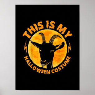 Halloween-Ziegenkostüme Funny Goat Farming Bauer Poster