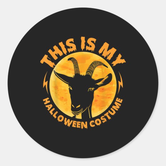 Halloween-Ziegenkostüme Funny Goat Farming Bauer Runder Aufkleber (Vorderseite)