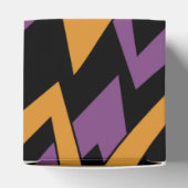 Halloween Zig Zags Orange Lila Geschenkschachtel (Oben)