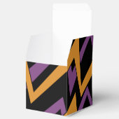 Halloween Zig Zags Orange Lila Geschenkschachtel (Geöffnet)