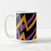 Halloween Zig Zags Orange Lila Kaffeetasse (Links)