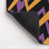 Halloween Zig Zags Orange Lila Mousepad (Ecke)