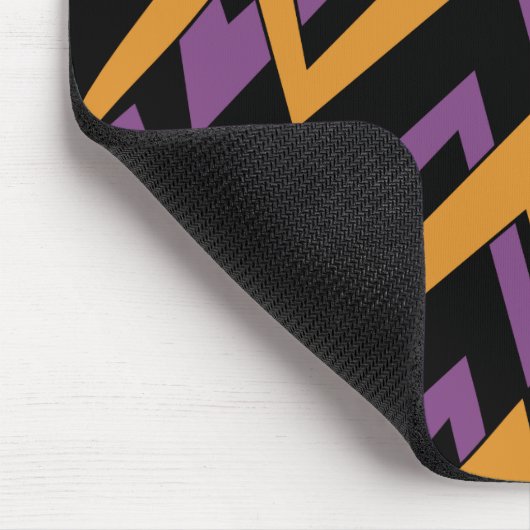 Halloween Zig Zags Orange Lila Mousepad (Ecke)