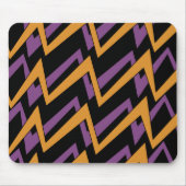 Halloween Zig Zags Orange Lila Mousepad (Vorne)