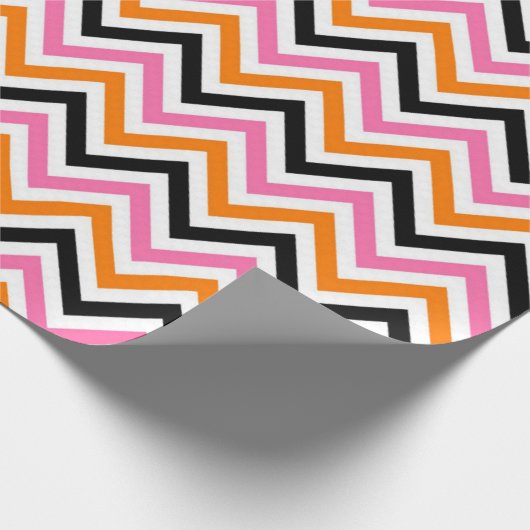 Halloween Zigzag - feines saisonales Muster Geschenkpapier (Ecke)