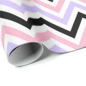 Halloween Zigzag - feines saisonales Muster Geschenkpapier (Rolleneckpunkt)